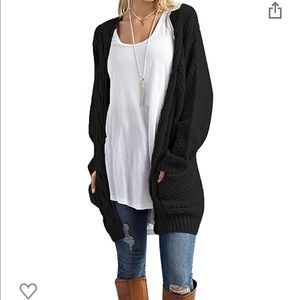 Open Front Boho Boyfriend Knit Chunky Cardigan